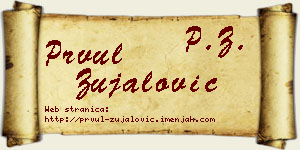 Prvul Zujalović vizit kartica